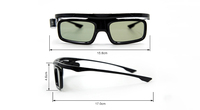 Gafas 3D BYINTEK para Proyector DLP con Cristal Negro, Sincronización DLP-link, Pantalla Virtual de 50"-80"