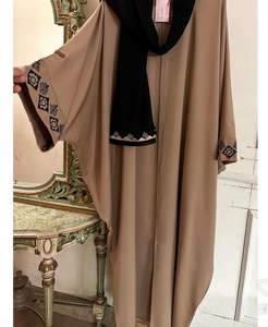 Kimono décontracté élégant et modeste brodé à la main pour femmes Abaya XXL vêtements musulmans traditionnels faits à la main pour adultes fonction de bouton - Product Image 1