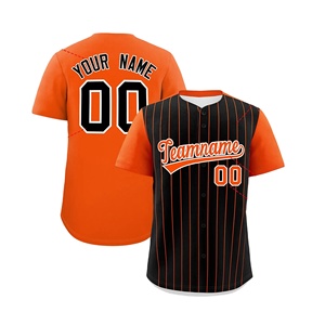 Maillot de baseball personnalisé à col en V pour hommes et femmes, séchage rapide, style hip-hop, 100 % polyester, impression numérique, avec nom et numéro d'équipe - Product Image 4
