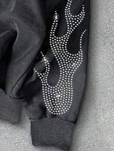 Sweat-shirts à capuche style Bling avec strass pour hommes – Vente en gros, couleur personnalisée, confortables et respirants, avec fermeture éclair, pour la mode urbaine - Product Image 5