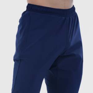 Navy 3/4 Bottoms Logo Decorations XS Size Cotton Bermuda <b>Shorts</b> Woven 100% Polyester Twill Fabric Soft Knitted Spandex Knee - Product Image 5