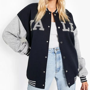 Veste universitaire unisexe chaude, doublée en polaire, intérieur confortable, fermeture à boutons-pression, look classique, broderie personnalisée, équipe, école - Product Image 1