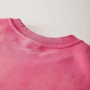 Basics Custom Acid Wash 100% algodón Elegante cuello redondo para hombre Sudaderas desgastadas 380 gramos Precio bajo - Product Image 3