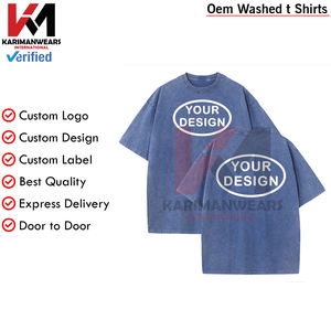 Custom T-shirt Your Logo Men Hip hop Street <b>Top</b> 100% Pure Cotton Loose Fit Distressed Print Embroidery, Fashion Shirt - Product Image 3