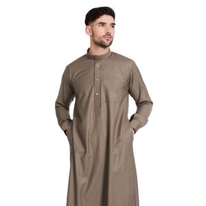 Thobe / Thawb 2025 Jubba Thobe Musulmán Bordado para Hombre, Kaftan Saudí de Poliéster, Abaya Thawb, Caftán Islámico - Product Image 1