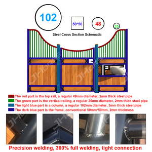 Ucuz prefabrik lüks kalıcı bambu çelik at ekipmanları satılık ahır ahır kapı at kutuları durak - Product Image 2