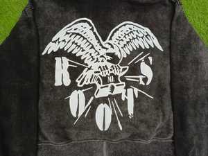 Sudadera con Capucha Corta Estilo Vintage con Apliques Bordados Personalizados, Lavado Ácido y Desgastado, con Cierre para Hombre - Product Image 5