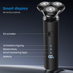 Afeitadora Eléctrica Recargable para Hombre, Impermeable IPX7, Uso en Seco/Húmedo, Pantalla LED, Cuchilla Doble, Carga Rápida, para Uso Corporal - Product Image 3