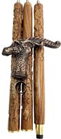 Poignée de conception en laiton classique sculpté à la main en bois bâton de marche polonais fini bâton de randonnée pour la vieillesse hommes femmes usage quotidien