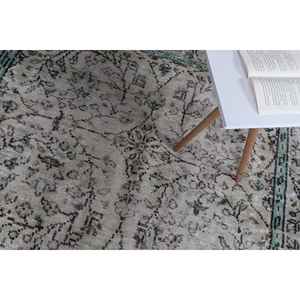 Alfombra Vintage de 5.1x8.9 pies, Alfombra Turca de Lana con Diseño de Patchwork Gris - Product Image 5