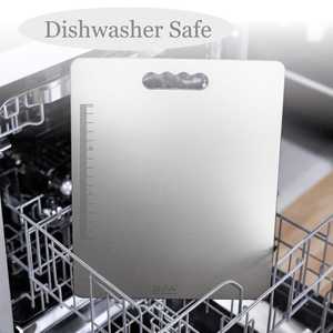 Tabla de cortar de acero inoxidable, tabla de preparación de cocina personalizada, duradera, no tóxica, ligera, apta para lavavajillas, 4mm de espesor - Product Image 3