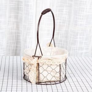 Panier-cadeau en métal luxueux, panier à fruits, combine durabilité, élégance et praticité, cadeaux durables - Product Image 1