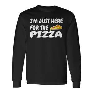 T-shirt à manches longues pour les amateurs de cuisine, avec un motif de pizza mignon pour les gourmets et les amateurs de cuisine italienne - Product Image 1