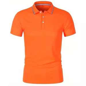 Alta calidad OEM hombres 100% algodón sólido ganchillo para camisa con bolsillo logotipo personalizado manga corta - Product Image 6