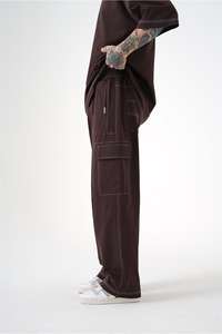 Servicio OEM personalizado de gran tamaño de algodón pesado de los hombres personalizados básicos nuevos pantalones de Jogger negro Premium oferta al por mayor tendencia 2024 calidad - Product Image 3