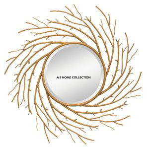 Miroir mural vintage en métal doré personnalisé grand miroir design en forme de larme pour salle de bain à prix bon marché - Product Image 5