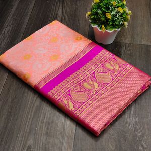 Último diseñador All-Over Rich Pallu Jacquard Work Saree para adultos para ocasiones especiales - Product Image 6
