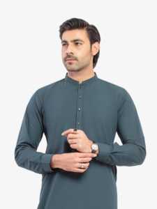 Salwar Kameez traditionnel pakistanais pour hommes, robe musulmane classique pour mariage, Eid, Jumma, bureau et usage quotidien, coupe classique - Product Image 2