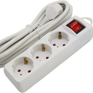 Regleta de 3 enchufes con interruptor 16A/250V 3680W, longitud 15/3/5m, color blanco, Don Feliz, para uso general - Product Image 2