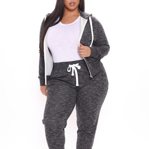 ชุดวอร์มแบบรูดซิปมีฮู้ดชุดวอร์มผ้าคอตตอนผ้าฟลีซแฟชั่นแนวสตรีทเครื่องแต่งกายสองชิ้นแบบกำหนดเอง - Product Image 5