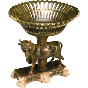 Bol rond en aluminium fait main de luxe, style américain élégant, écologique, décoratif, sûr pour les fêtes, fabriqué par Zahid Exports - Product Image 1