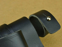 Sac à outils en cuir véritable fait main de haute qualité, étanche, avec sangle réglable, clip ceinture, pliable, finition cousue main