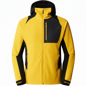 Vestes Softshell à Capuche pour Hommes, Prix Bas, MOQ, Vente en Gros, Design Personnalisé à Deux Tons Contrastés, Coupe-Vent - Product Image 5