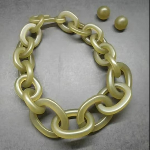 Belle chaîne en résine acrylique paquet remplaçable chaîne Portable courte chaîne décorative tour de cou Costume bijoux de mariage - Product Image 1