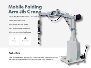 מנוף זרוע נייד מתקפל 300 ק\"ג, טווח עבודה גמיש, מנוף זרוע נייד לאזור תחזוקה - Product Image 5