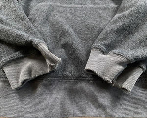 Sudadera con capucha de algodón orgánico transpirable y anticontracción básica patrón sólido Impresión digital para invierno - Product Image 4