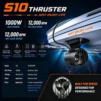 Nouveau moteur propulseur sous-marin haute vitesse S10 24V 17kg 500kv avec hélice en alliage d'aluminium pour ROV, USV, bateaux RC, kayaks et SUP