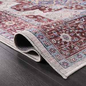 Alfombra Tradicional Oriental Vintage de Netline Home Depot, Alfombra Persa con Medallón Lavable a Máquina para Sala de Estar-RW1008 - Product Image 6