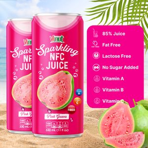 Bebida de Jugo de Guayaba Espumosa de 330 ml - Fábrica VINUT Vietnam, Bebida Carbonatada, OEM/ODM, Etiqueta Privada al por Mayor y Muestra Gratuita - Product Image 5