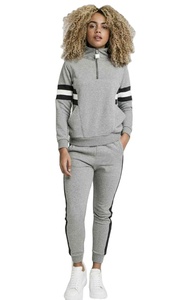 Conjunto de chándal de dos piezas para mujer, chándal de deporte informal con capucha y forro polar de algodón pesado, pantalones de chándal para mujer - Product Image 2