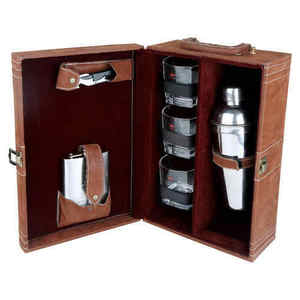 Accesorio de Vino Portátil de Acero Inoxidable de Alta Calidad para el Hogar, con Estuche de Cuero Sintético, Ecológico - Product Image 1