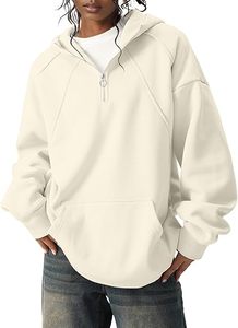 Sudadera con Capucha Extra Grande para Hombre, con Cierre de Cremallera de un Cuarto, Corte Holgado, con Bolsillo, Precio al por Mayor - Product Image 4