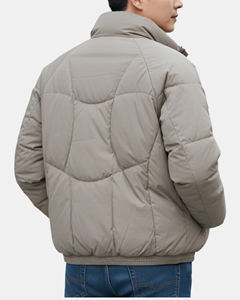 Veste d'hiver chaude matelassée coupe-vent col montant veste d'extérieur respirante anti-rétrécissement personnalisable fermeture éclair pour hommes - Product Image 3