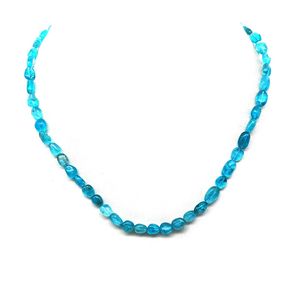 Nouveau Collier Vintage pour Femme en Résine Bleu Clair avec Perles, Bijou Tendance en Pierre Naturelle, Pièce Détachée de Mode - Product Image 3