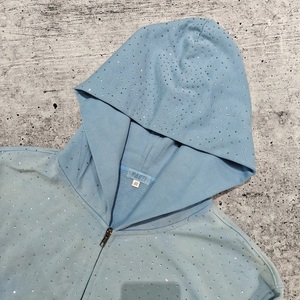 เสื้อฮู้ดผ้าซักกรดแบบมีซิปไซส์ใหญ่พิเศษมีลายปักโลโก้ออกแบบได้ตามต้องการ - Product Image 4