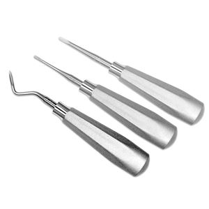 Ensemble de 3 Élévateurs Dentaires pour Chirurgie Apicale, Instruments Manuels en Acier Inoxydable, Base de Sécurité ISO13485, Outils Chirurgicaux - Product Image 4