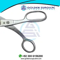Ciseaux vétérinaires post-mortem en acier inoxydable 7 pouces Instruments professionnels Marque GOLDEN Modèle GSIB-100403