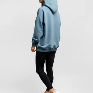 Poche avant de qualité supérieure poignets élastiques et taille vêtements d'hiver à capuche polaire pour les femmes nouveau surdimensionné pas cher prix femmes sweats à capuche surdimensionnés - Product Image 2