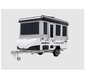 Durable Caravan Camping trailer offers lightweight aluminum <b>frame</b> construction and large freshwater storage tank systems - Product Image 2