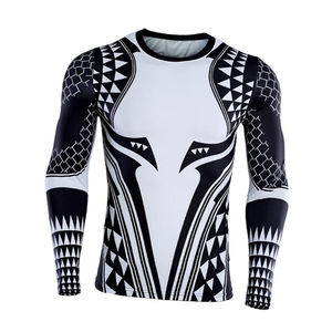 Nouveaux vêtements de fitness pour hommes Rash Guard pour hommes Meilleure qualité Vente en gros Manches longues Couleur personnalisée Rash Guard pour hommes Service OEM - Product Image 3