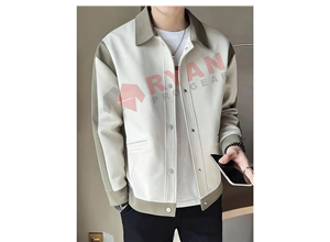 Logo personnalisé de haute qualité polaire hiver uniforme de l'équipe vestes pour hommes en gros blanc plaine Varsity Jacket - Product Image 2