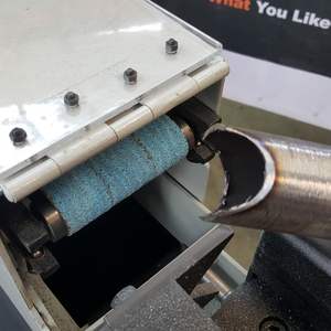 Amoladora de Banda de Doble Velocidad PRS-4A, Perfil de Tubo de 3.9 Pulgadas x 79 Pulgadas, Amolado en Ángulo de 30-90 Grados, Eléctrica, 220V, 3PH - Product Image 3