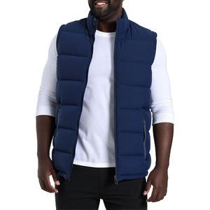 Gilet d'hiver unisexe épais et uni avec fermeture éclair, logo personnalisé, doublure en lin réversible, sans manches, long, avec capuche - Product Image 5
