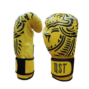 Gants de boxe en cuir prix en gros pas cher couleur personnalisée et logo évacuation de l'humidité et poinçonnage gants de combat de sparring - Product Image 2