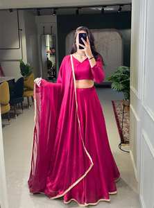 Dernier créateur Attractive Heavy Rangoli Silk Multi Thread & Zari Embroidery Work Wedding fonction wear Lehenga - Product Image 5