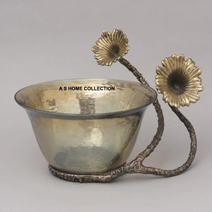 Décoration de mariage en métal antique design torsadé bols de service ensemble pour support de table pièce maîtresse bol à fleurs - Product Image 5